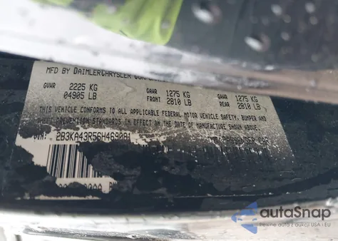 2006 Dodge Charger из США, поврежденный, VIN 2B3KA43R56H469081